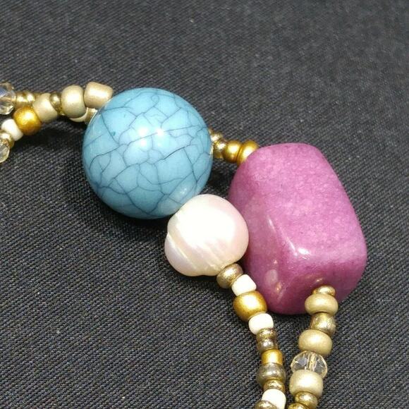 Chico's Gemstone & Faux Gemstone Long Seed Bead Necklace, 41 Inches, 2 Strands - Picture 11 of 12